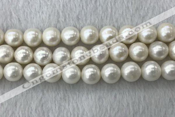 FWP126 15 inches 11mm - 12mm potato white freshwater pearl strands