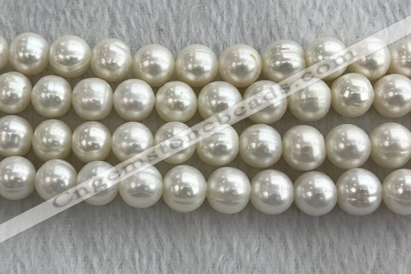 FWP129 15 inches 10mm - 11mm potato white freshwater pearl strands