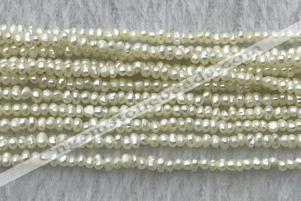 FWP14 14.5 inches 1.8mm potato white freshwater pearl strands