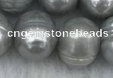 FWP141 15 inches 11mm - 12mm potato grey freshwater pearl strands