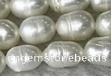 FWP171 14.5 inches 5mm - 6mm rice white freshwater pearl strands