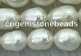 FWP174 14.5 inches 5mm - 6mm rice white freshwater pearl strands