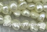 FWP231 14.5 inches 3mm - 4mm baroque white freshwater pearl strands