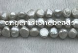 FWP262 15 inches 11mm - 12mm baroque grey freshwater pearl strands