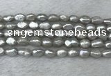 FWP276 15 inches 6mm - 7mm baroque grey freshwater pearl strands