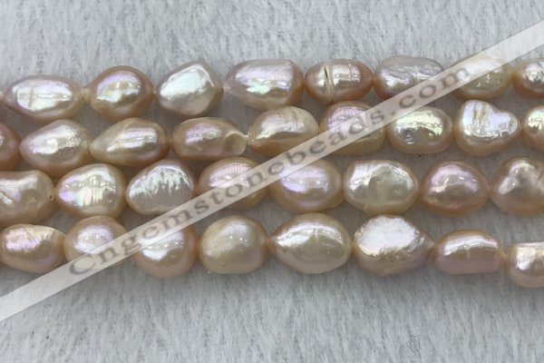 FWP291 15 inches 10mm - 11mm baroque purple freshwater pearl strands