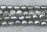 FWP307 15 inches 11mm - 12mm baroque grey freshwater pearl strands