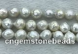 FWP360 15 inches 11mm - 12mm baroque freshwater nucleated pearl beads