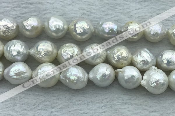FWP360 15 inches 11mm - 12mm baroque freshwater nucleated pearl beads