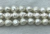FWP361 15 inches 12mm - 13mm baroque freshwater nucleated pearl beads
