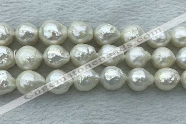 FWP361 15 inches 12mm - 13mm baroque freshwater nucleated pearl beads