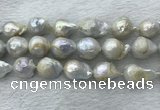 FWP362 15 inches 15mm - 18mm baroque freshwater nucleated pearl beads