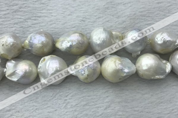 FWP363 15 inches 18mm - 22mm baroque freshwater nucleated pearl beads