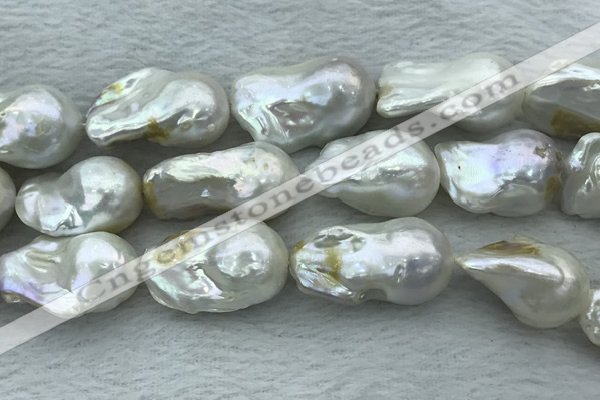 FWP368 15 inches 18mm - 22mm baroque freshwater nucleated pearl beads