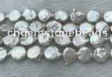 FWP380 15 inches 12mm - 13mm coin freshwater pearl beads