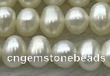 FWP41 14.5 inches 4mm - 5mm potato white freshwater pearl strands