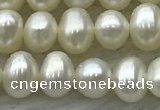 FWP41 14.5 inches 4mm - 5mm potato white freshwater pearl strands