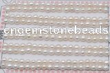 FWP453 half-drilled 4.5-5mm bread freshwater pearl beads