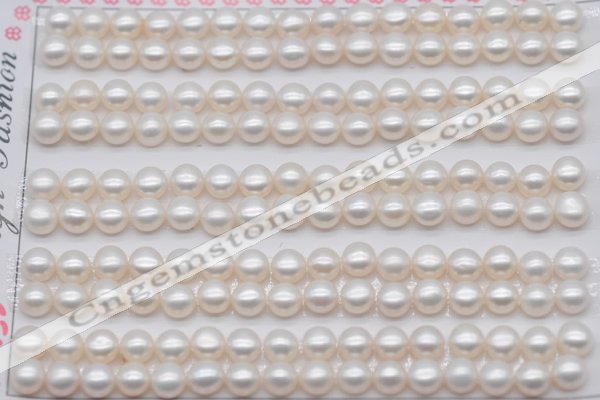 FWP454 half-drilled 5-5.5mm bread freshwater pearl beads