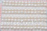 FWP456 half-drilled 6-6.5mm bread freshwater pearl beads