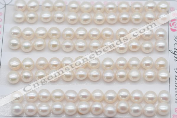 FWP457 half-drilled 6.5-7mm bread freshwater pearl beads