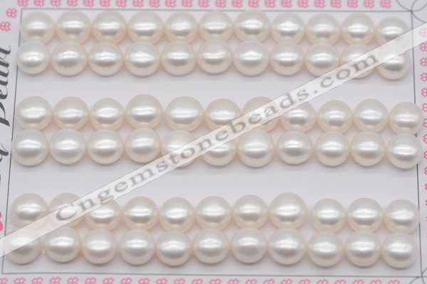 FWP460 half-drilled 8-8.5mm bread freshwater pearl beads