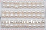 FWP462 half-drilled 9-9.5mm bread freshwater pearl beads