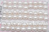 FWP463 half-drilled 9.5-10mm bread freshwater pearl beads