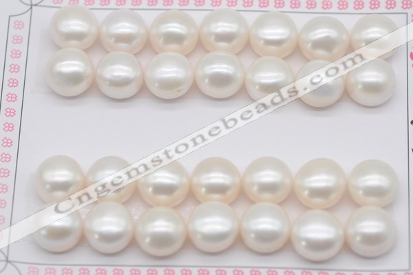 FWP467 half-drilled 11.5-12mm bread freshwater pearl beads