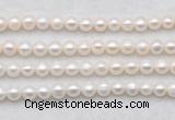 FWP486 14.5 inches 7mm - 8mm potato white freshwater pearl strands