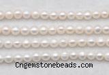 FWP486 14.5 inches 7mm - 8mm potato white freshwater pearl strands