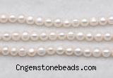 FWP487 14.5 inches 8mm - 9mm potato white freshwater pearl strands