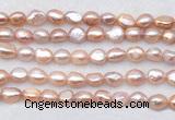 FWP498 14 inches 8mm - 9mm baroque lavender freshwater pearl strands