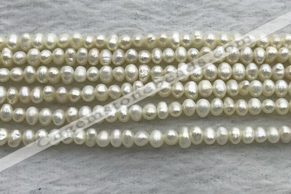 FWP50 14.5 inches 3mm - 3.5mm potato white freshwater pearl strands