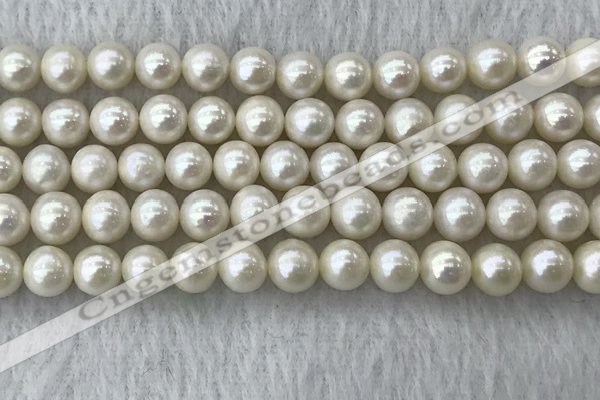 FWP75 15 inches 7mm - 8mm potato white freshwater pearl strands
