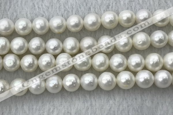 FWP89 15 inches 8mm - 9mm potato white freshwater pearl strands