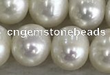 FWP90 15 inches 8mm - 9mm potato white freshwater pearl strands