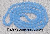 GMN09 Hand-knotted 8mm candy jade 108 beads mala necklaces