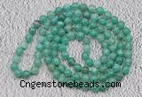 GMN106 Hand-knotted 6mm peafowl agate 108 beads mala necklaces