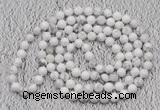 GMN110 Hand-knotted 6mm white howlite 108 beads mala necklaces