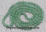 GMN116 Hand-knotted 6mm green aventurine 108 beads mala necklaces