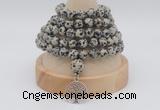 GMN1163 Hand-knotted 8mm, 10mm dalmatian jasper 108 beads mala necklaces with charm