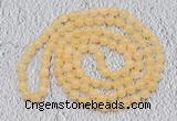 GMN117 Hand-knotted 6mm honey jade 108 beads mala necklaces