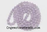 GMN122 Hand-knotted 6mm lavender amethyst 108 beads mala necklaces