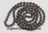 GMN140 Hand-knotted 6mm bronzite 108 beads mala necklaces