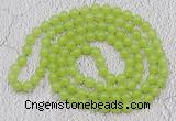 GMN15 Hand-knotted 8mm candy jade 108 beads mala necklaces