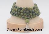 GMN2449 Hand-knotted 6mm Canadian jade 108 beads mala necklaces with charm