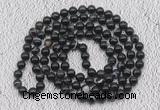 GMN420 Hand-knotted 8mm, 10mm black banded agate 108 beads mala necklaces