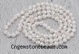 GMN431 Hand-knotted 8mm, 10mm faceted tibetan agate 108 beads mala necklaces