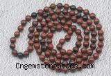GMN460 Hand-knotted 8mm, 10mm mahogany obsidian 108 beads mala necklaces